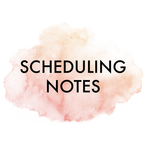 2024 Scheduling Notes
