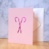 Pink Candy Cane Cards {more styles available}