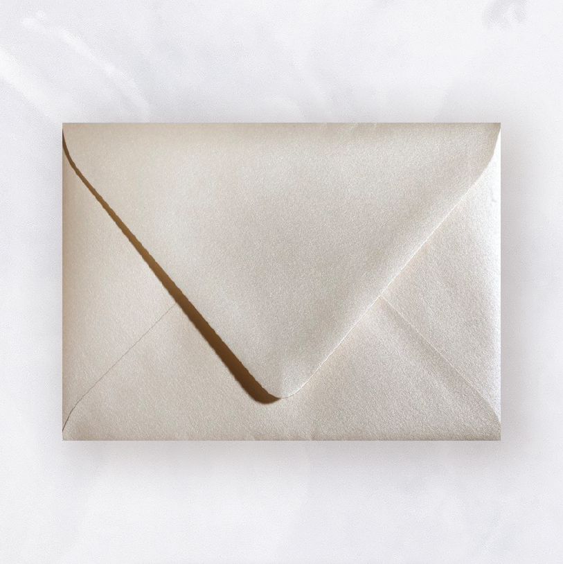 Ivory Metallic 5x7 Envelopes: Stardream Opal, A7, Euro Flap - LCI