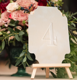 Velvet Table Numbers 5x7 Victorian Shape {more colors available}