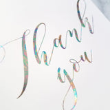 Thank You Oil Slick Foil Card