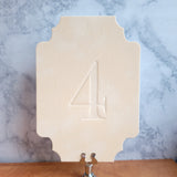 Velvet Table Numbers 5x7 Victorian Shape {more colors available}