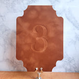 Velvet Table Numbers 5x7 Victorian Shape {more colors available}