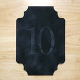 Velvet Table Numbers 5x7 Victorian Shape {more colors available}