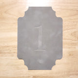 Velvet Table Numbers 5x7 Victorian Shape {more colors available}