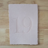 Handmade Paper Table Numbers