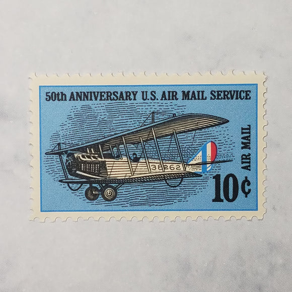 50th Anniversary U.S. Air Mail Service stamps $0.10