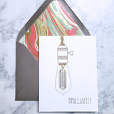 Brilliant Light Bulb Card