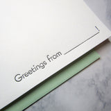 Greetings from _____ Note Cards {last one}