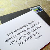 Who Will Stop Me - Rand Quotation Cards
