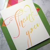 Thank You Script Note Cards {More Colors Available}