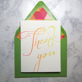 Thank You Script Note Cards {More Colors Available}