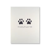 Pet Sympathy - Dog Paw Print Cards