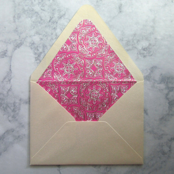 Pink Foil Liners & Pre-Lined Envelopes