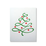 Red and green letterpress christmas card by inviting in austin texas.
