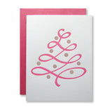 Holiday Tree Cards {pink & copper}