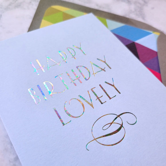 Happy Birthday Lovely Foil