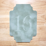 Velvet Table Numbers 5x7 Victorian Shape