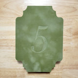 Velvet Table Numbers 5x7 Victorian Shape