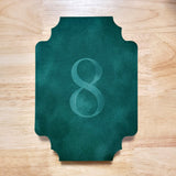 Velvet Table Numbers 5x7 Victorian Shape