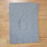 Handmade Seeded Paper Table Numbers