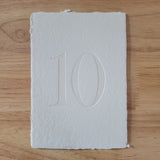 Handmade Paper Table Numbers