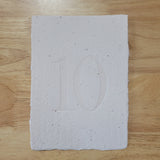 Handmade Seeded Paper Table Numbers