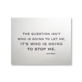 Who Will Stop Me - Rand Quotation Cards