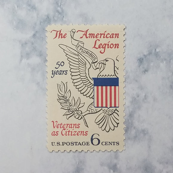inviting: vintage postage stamps of The American Legion 6c – inviting :  letterpress boutique