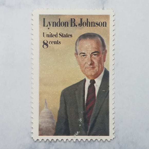 Lyndon B Johnson stamps $0.08
