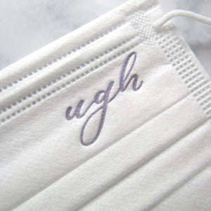 Letterpress Face Masks {Calligraphy}