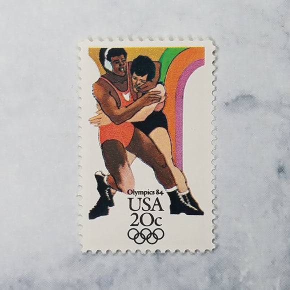 Olympics Wrestling stamps $0.20
