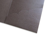 Brown, Textured Square Pockets
