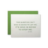 Who Will Stop Me - Rand Quotation Cards