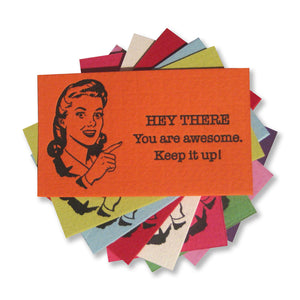 Letterpress "You are awesome" cards to hand out, by inviting | shopinviting INV0185