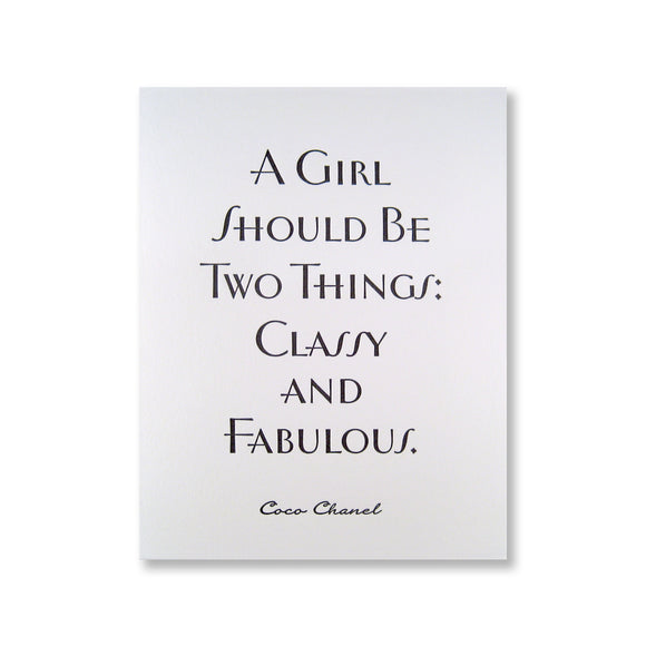 Coco Chanel Note Card