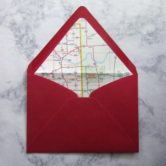Map Pre-Lined Envelopes