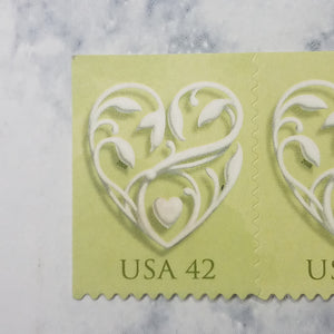 Silver Heart stamps $0.42