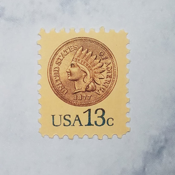 Indian Head Penny stamps $0.13