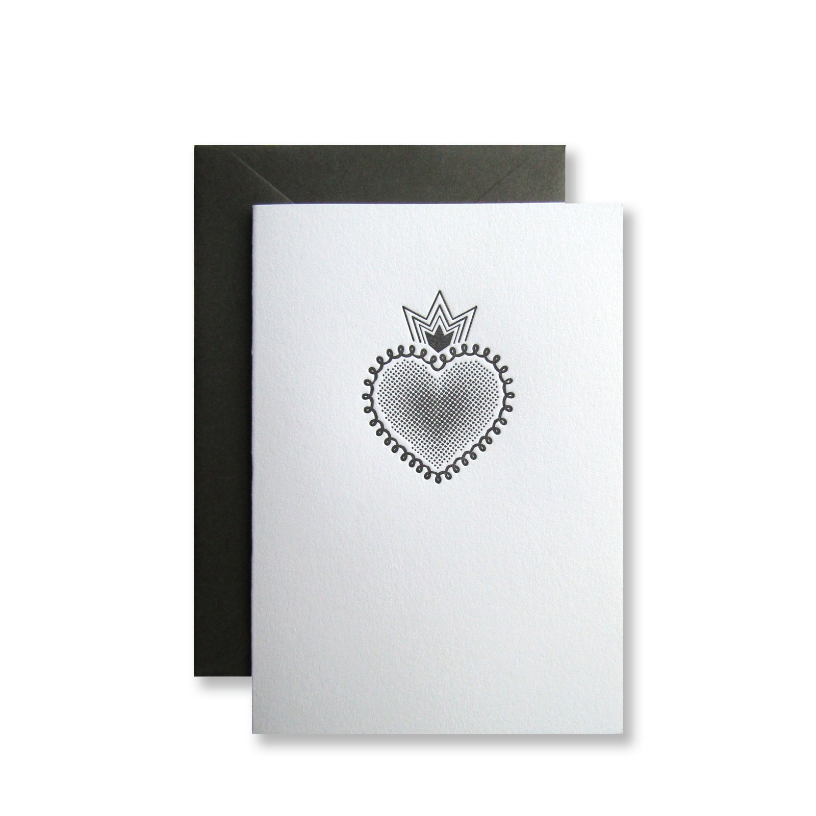 Letterpress Heart Mini Note Cards